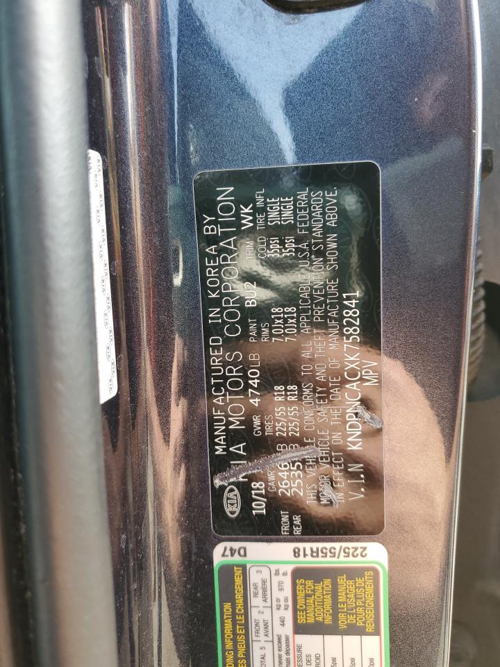 KNDPNCACXK7582841 2019 Kia Sportage Ex