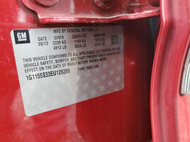 2014 Chevrolet Impala Ltz VIN: 1G1155S33EU126288 Lot: 54129904