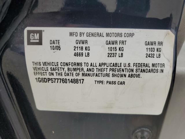 2006 Cadillac Cts Hi Feature V6 VIN: 1G6DP577760148817 Lot: 53962144