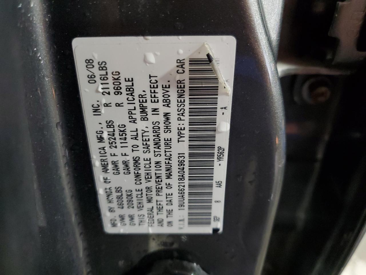 19UUA66218A049631 2008 Acura Tl