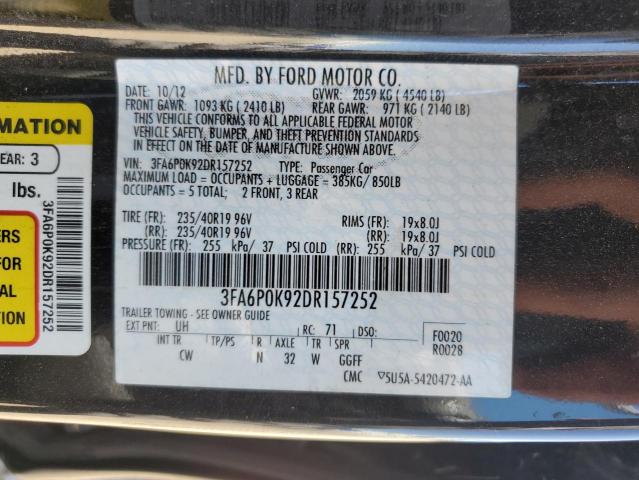 3FA6P0K92DR157252 2013 Ford Fusion Titanium