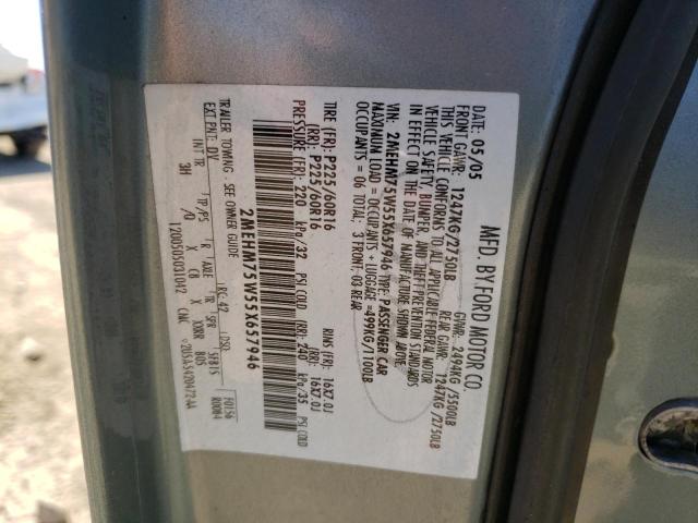 2005 Mercury Grand Marquis Ls VIN: 2MEHM75W55X657946 Lot: 56823714