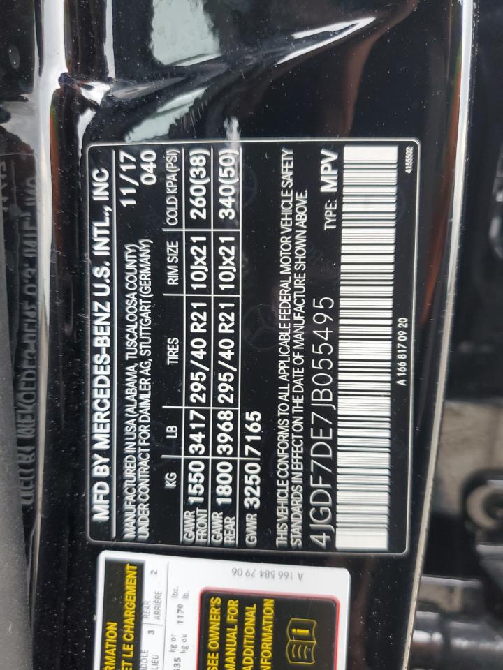 4JGDF7DE7JB055495 2018 Mercedes-Benz Gls 550 4Matic