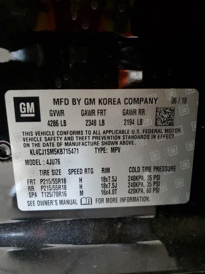 KL4CJ1SM5KB715471 2019 Buick Encore Sport Touring