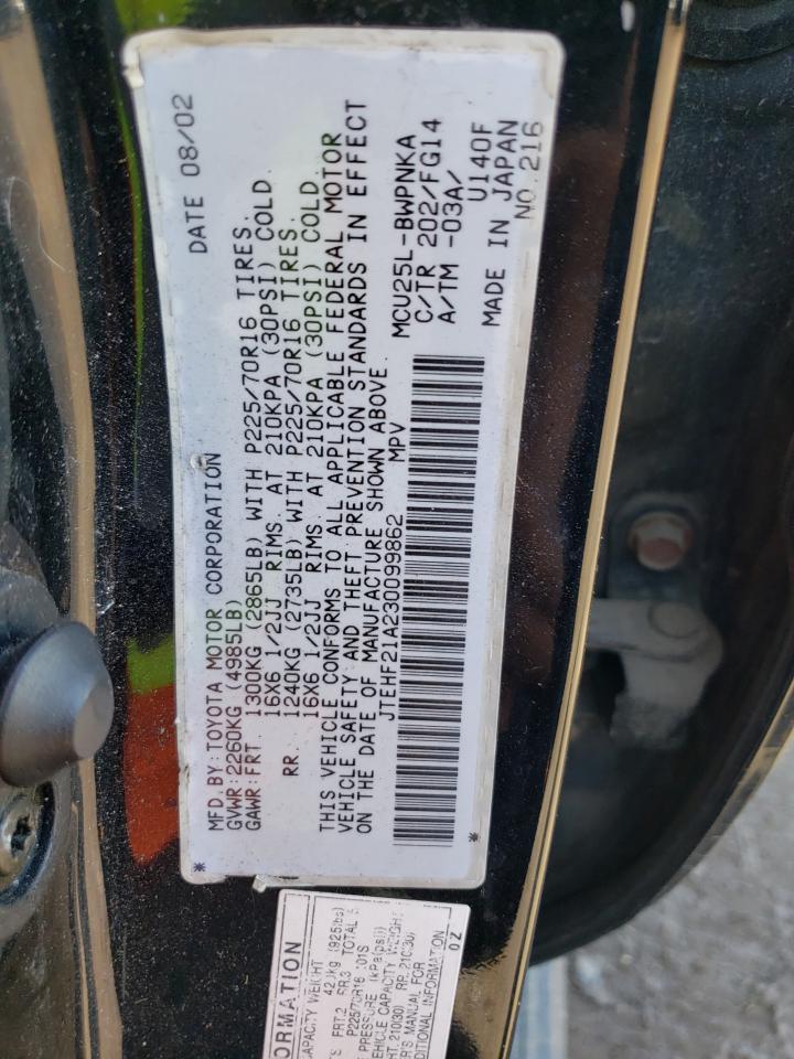 JTEHF21A230099862 2003 Toyota Highlander Limited