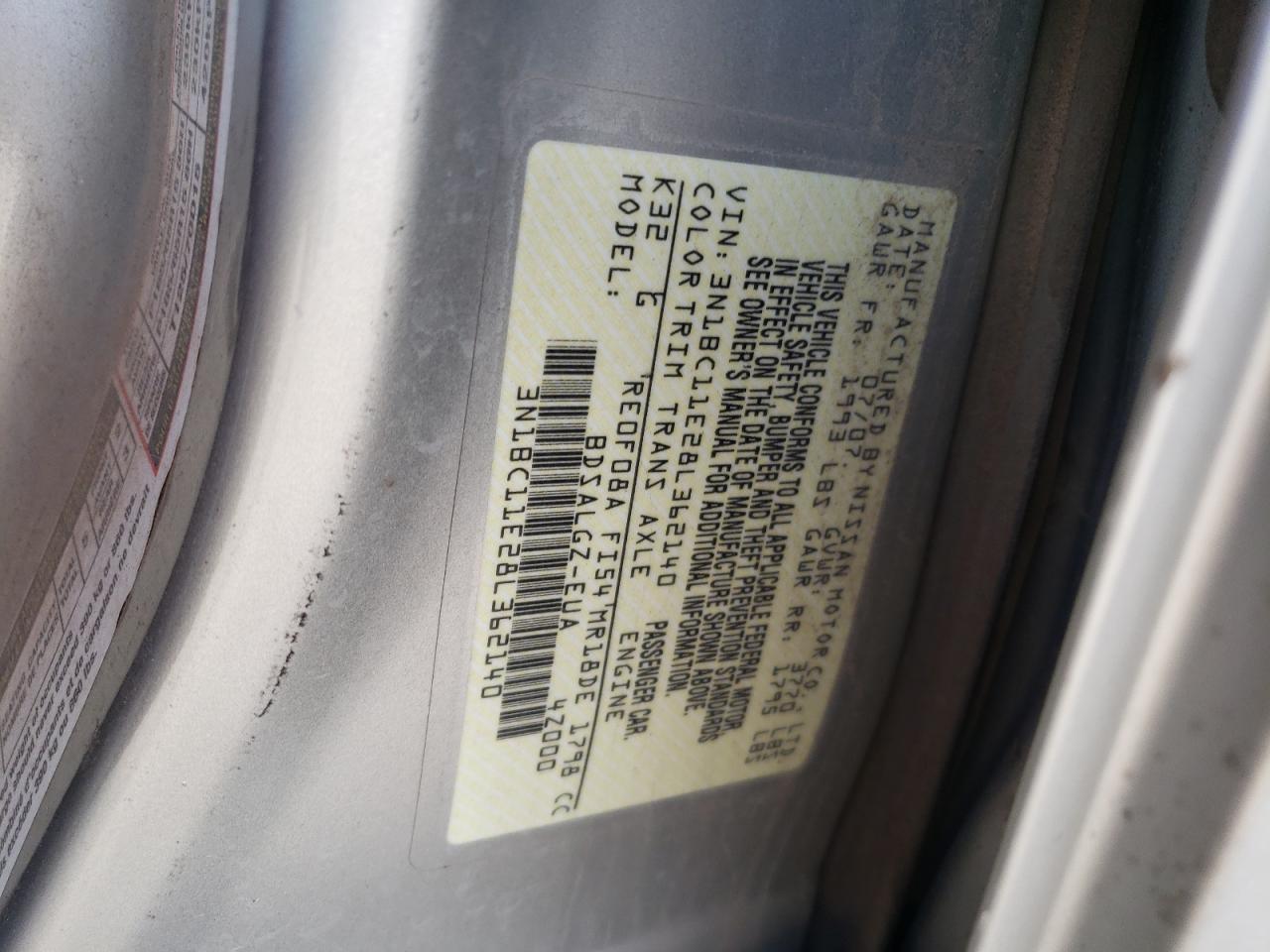 3N1BC11E28L362140 2008 Nissan Versa S