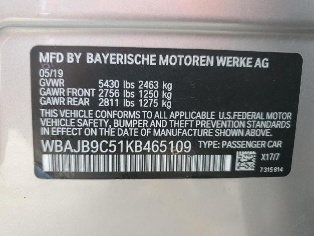 2019 BMW M550Xi VIN: WBAJB9C51KB465109 Lot: 54548324