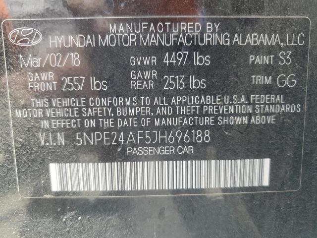 2018 Hyundai Sonata Se VIN: 5NPE24AF5JH696188 Lot: 55560134