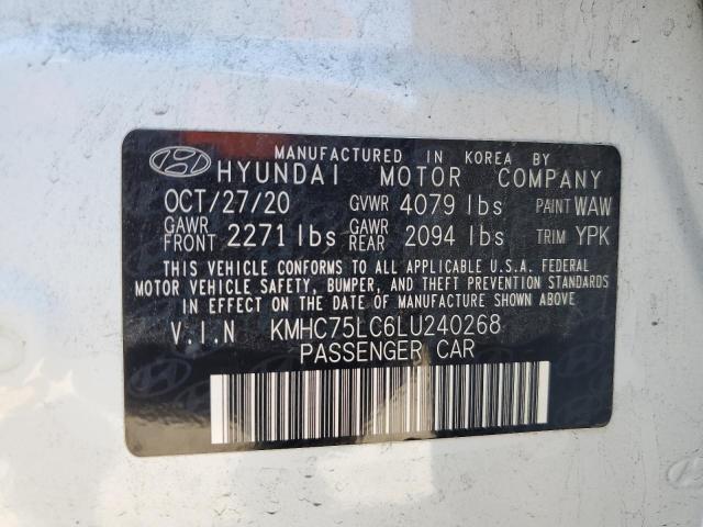 2020 Hyundai Ioniq Se VIN: KMHC75LC6LU240268 Lot: 54788644