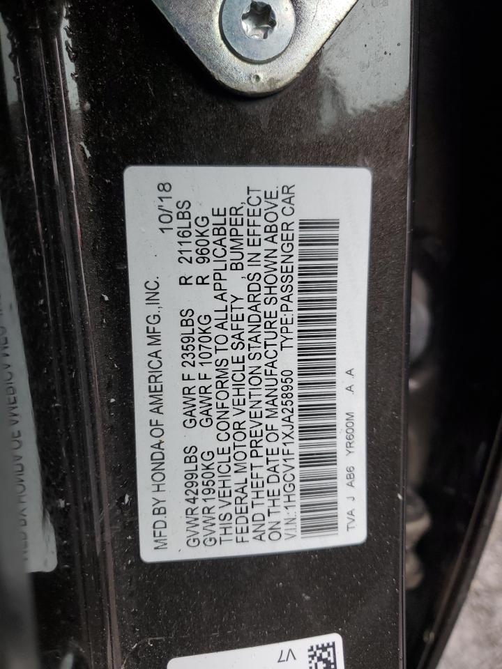 1HGCV1F1XJA258950 2018 Honda Accord Lx