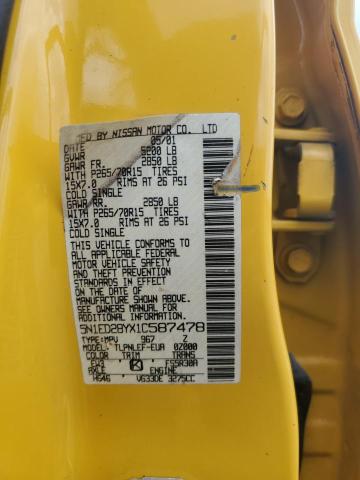2001 Nissan Xterra Xe VIN: 5N1ED28YX1C587478 Lot: 55687004