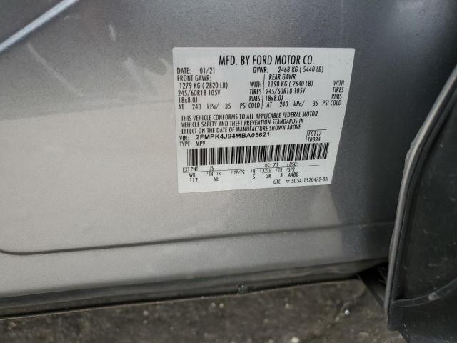 2021 Ford Edge Sel VIN: 2FMPK4J94MBA05621 Lot: 54715344