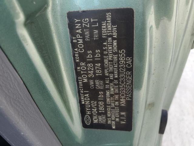 2003 Hyundai Accent Gl VIN: KMHCG35C33U239855 Lot: 55559004