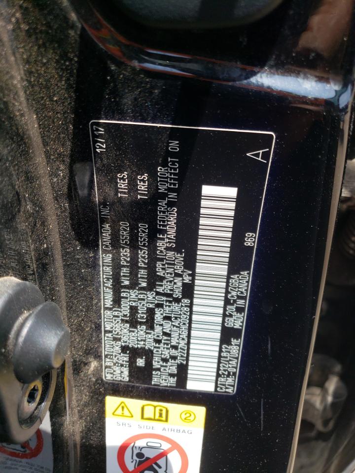 2T2ZZMCA6HC092818 2017 Lexus Rx 350 Base