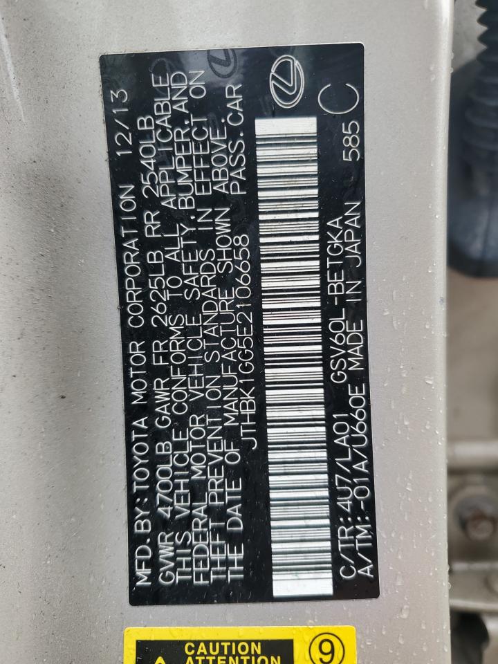 JTHBK1GG5E2106658 2014 Lexus Es 350