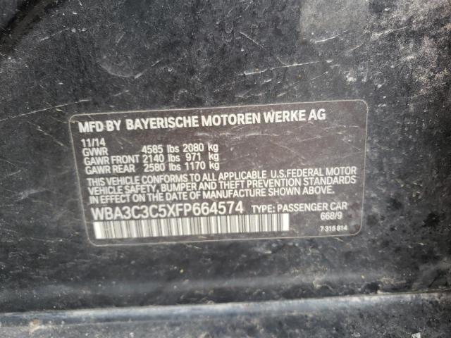 2015 BMW 320 I xDrive VIN: WBA3C3C5XFP664574 Lot: 53255954