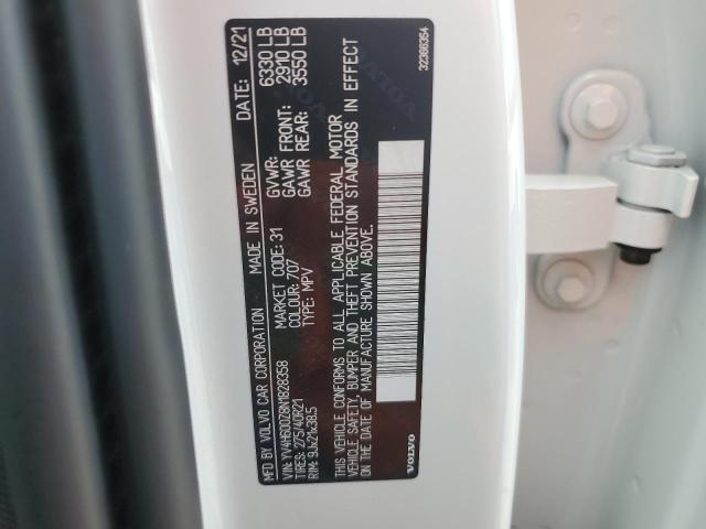 2022 Volvo Xc90 T8 Recharge Inscription Express VIN: YV4H600Z8N1828358 Lot: 55722134