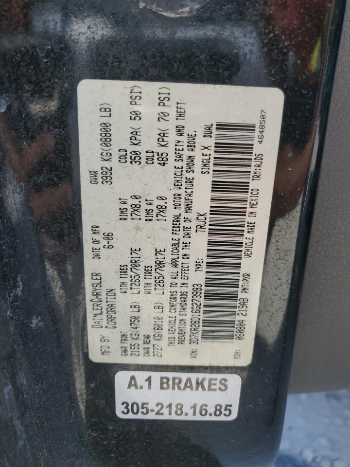 3D7KR28D16G273993 2006 Dodge Ram 2500 St