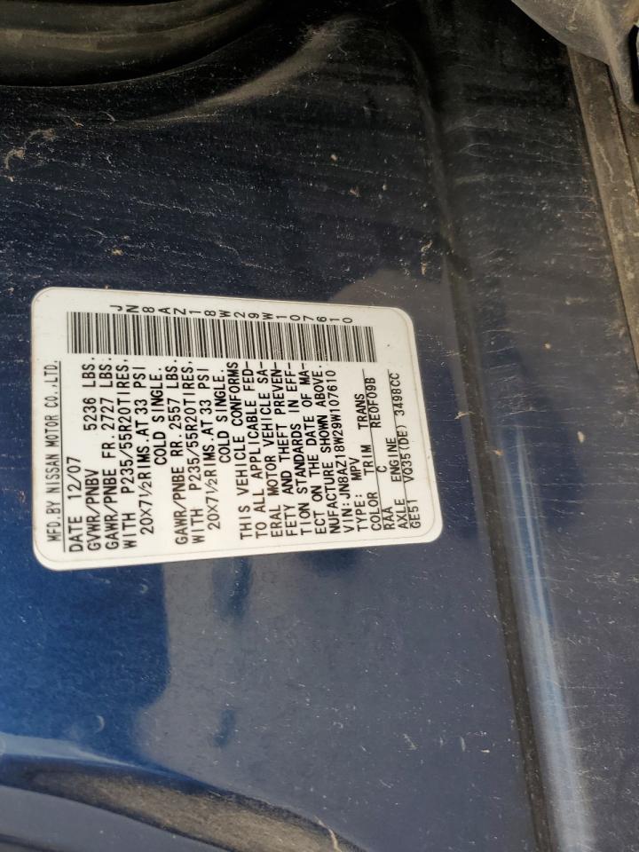 JN8AZ18W29W107610 2009 Nissan Murano S