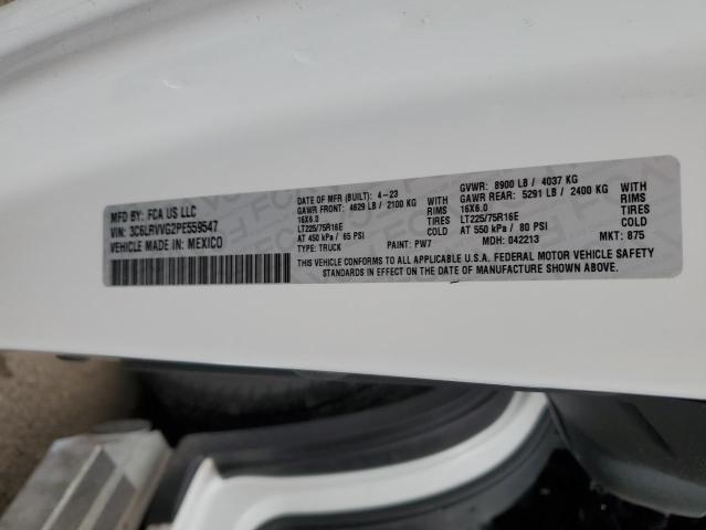 2023 Ram Promaster 2500 2500 Standard VIN: 3C6LRVVG2PE559547 Lot: 53706464