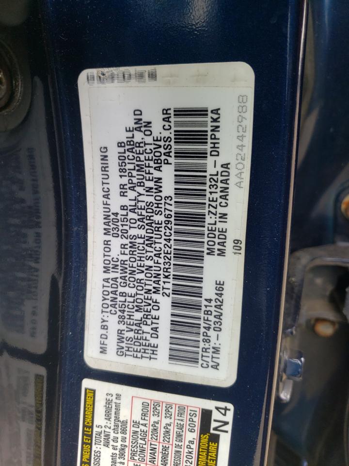 2T1KR32E24C296773 2004 Toyota Corolla Matrix Xr