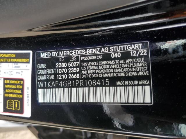 VIN W1KAF4GB1PR108415 2023 Mercedes-Benz C-Class, 300 no.12