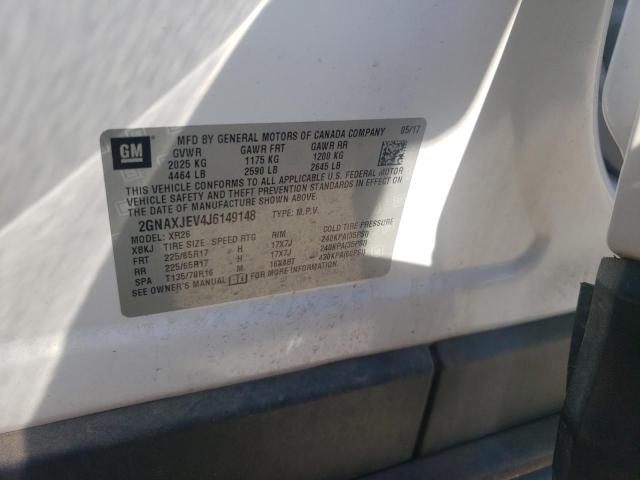 2018 Chevrolet Equinox Lt VIN: 2GNAXJEV4J6149148 Lot: 54646424