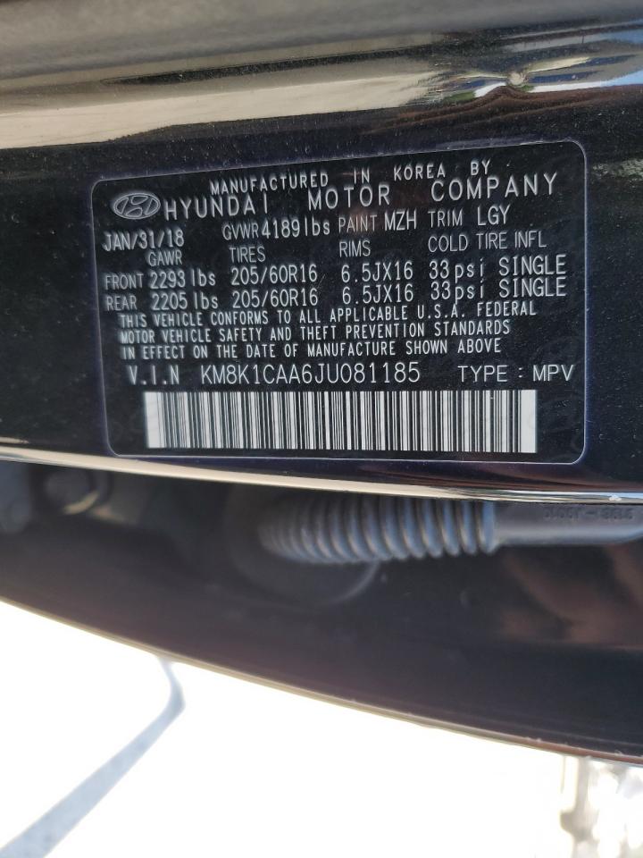 KM8K1CAA6JU081185 2018 Hyundai Kona Se