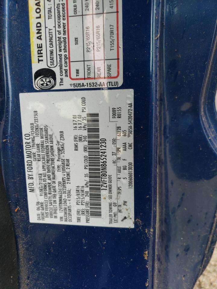 1ZVFT80N865241230 2006 Ford Mustang