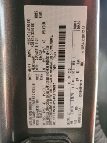 2018 Ford F150 Supercrew VIN: 1FTEW1CP5JKF19697 Lot: 54203234