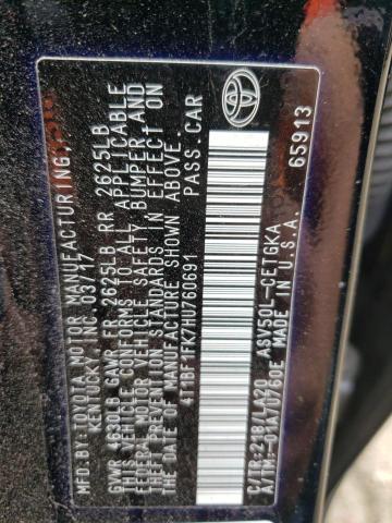 VIN 4T1BF1FK7HU760691 2017 Toyota Camry, LE no.12