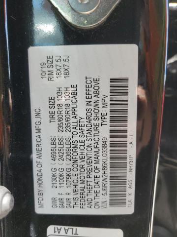 2019 Honda Cr-V Exl VIN: 5J6RW2H86KL033849 Lot: 56153294