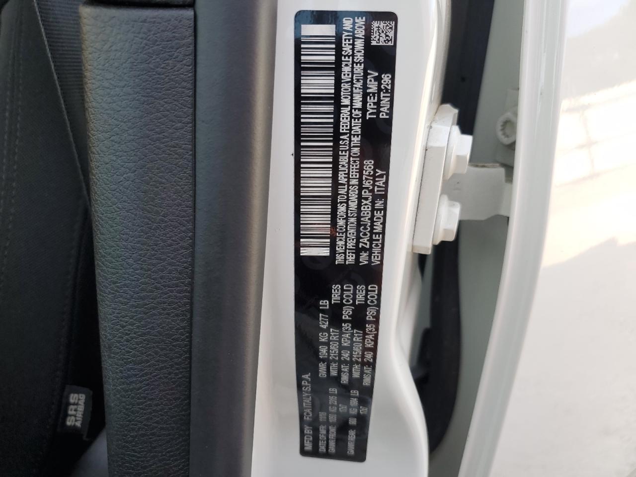 ZACCJABBXJPJ67568 2018 Jeep Renegade Latitude