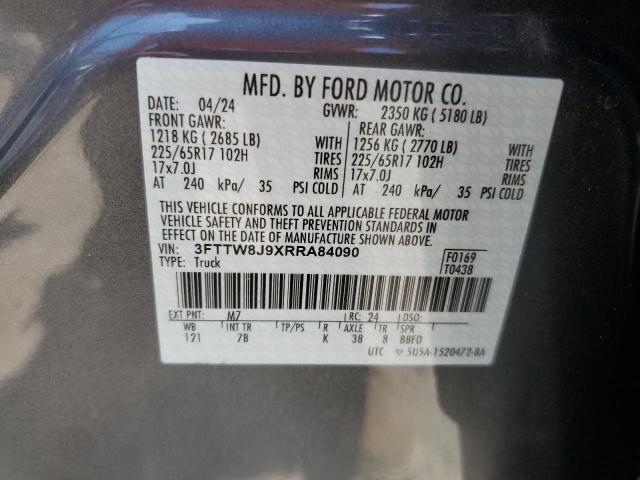 2024 Ford Maverick Xlt VIN: 3FTTW8J9XRRA84090 Lot: 56188284