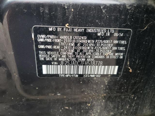 2015 Subaru Forester 2.5I Premium VIN: JF2SJADC7FH518778 Lot: 56819294