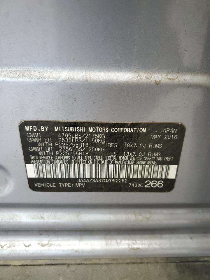 JA4AZ3A37GZ052262 2016 Mitsubishi Outlander Se