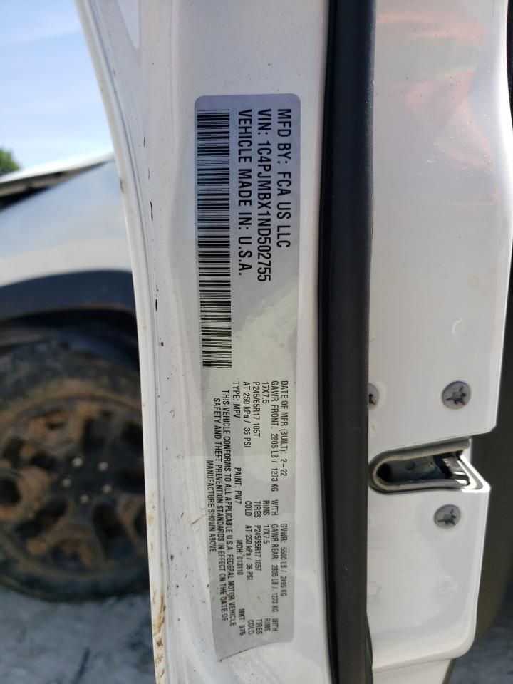 1C4PJMBX1ND502755 2022 Jeep Cherokee Trailhawk