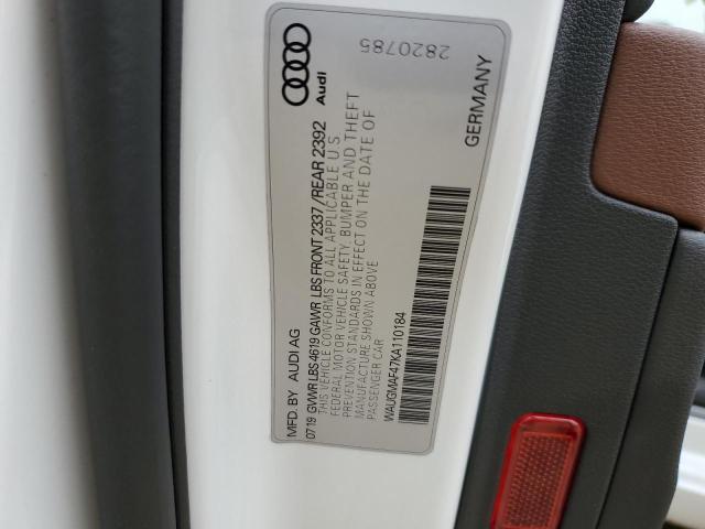 VIN WAUGMAF47KA110184 2019 Audi A4, Premium no.12