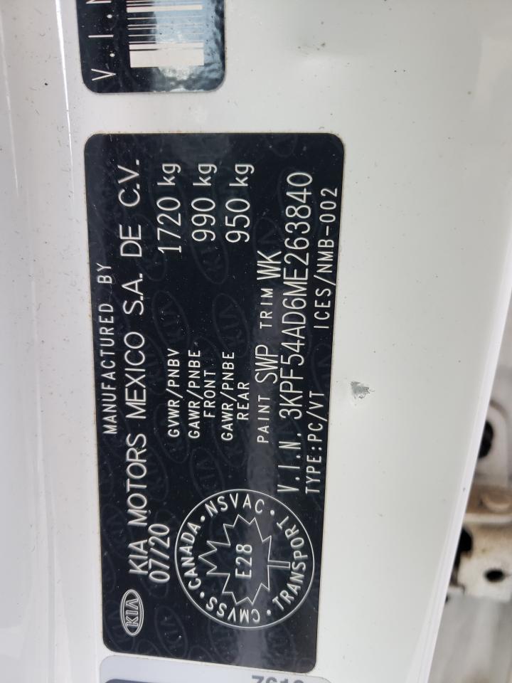 3KPF54AD6ME263840 2021 Kia Forte Ex