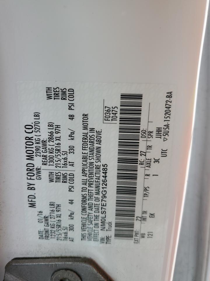 NM0LS7E79G1264485 2016 Ford Transit Connect Xl