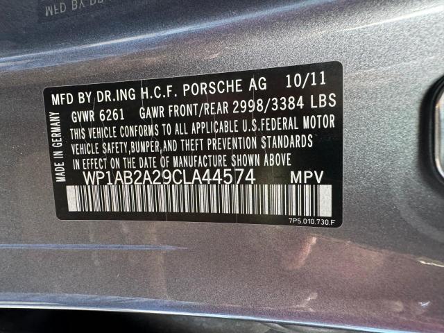 2012 Porsche Cayenne S VIN: WP1AB2A29CLA44574 Lot: 55194644