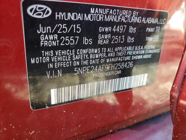 2015 HYUNDAI SONATA SE - 5NPE24AF9FH258426