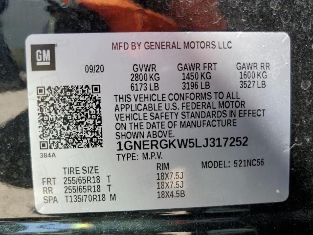 2020 CHEVROLET TRAVERSE L - 1GNERGKW5LJ317252