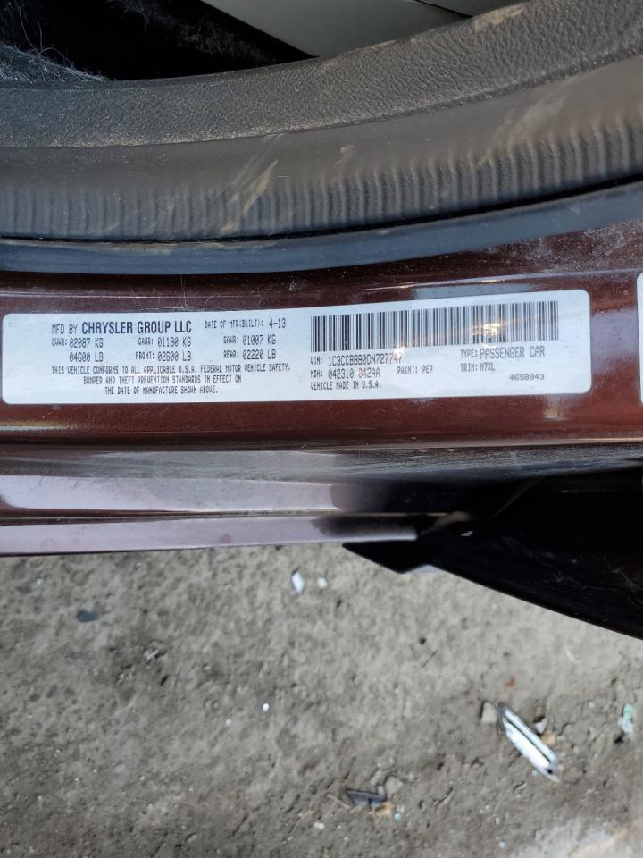 1C3CCBBB0DN727747 2013 Chrysler 200 Touring