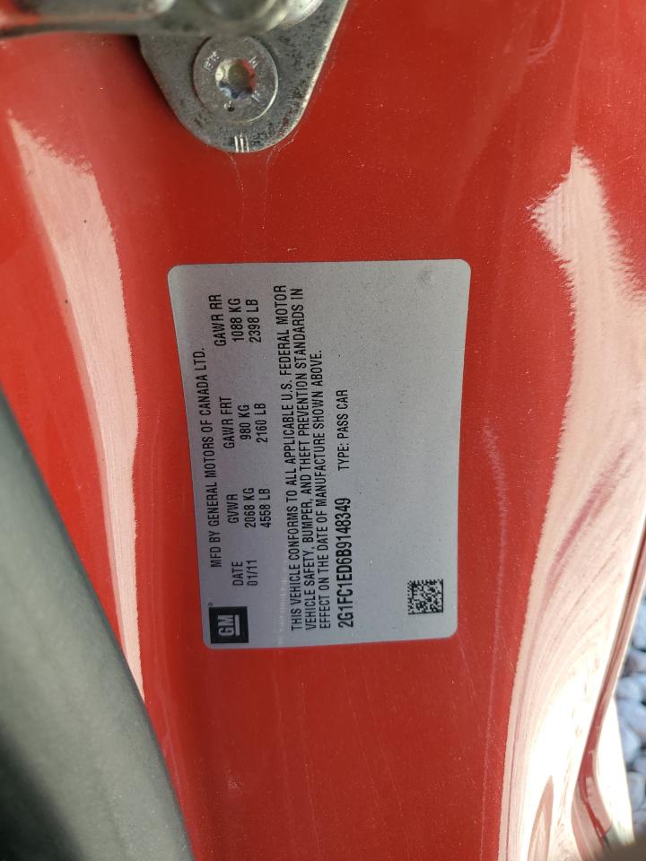 2G1FC1ED6B9148349 2011 Chevrolet Camaro Lt