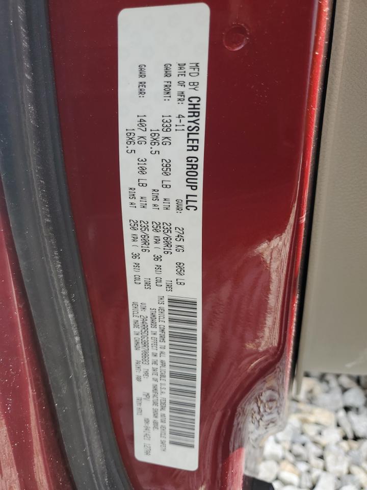 2A4RR5DG3BR708683 2011 Chrysler Town & Country Touring