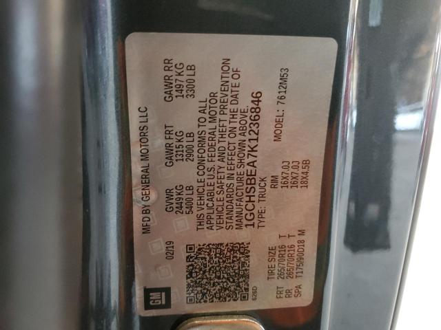 2019 Chevrolet Colorado VIN: 1GCHSBEA7K1236846 Lot: 53354224