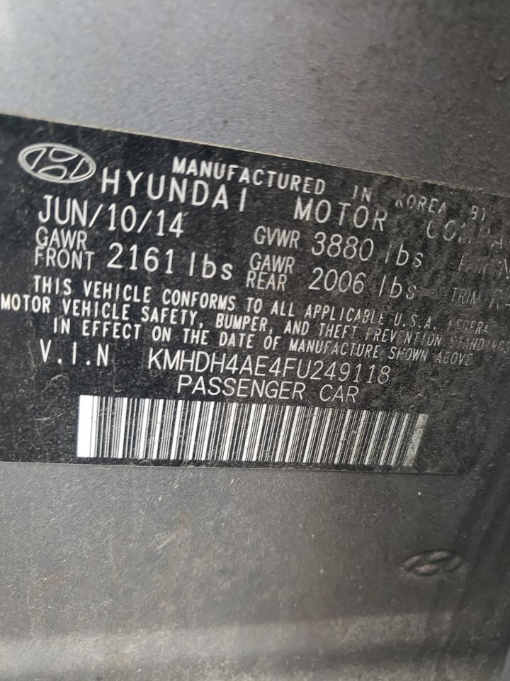 KMHDH4AE4FU249118 2015 Hyundai Elantra Se