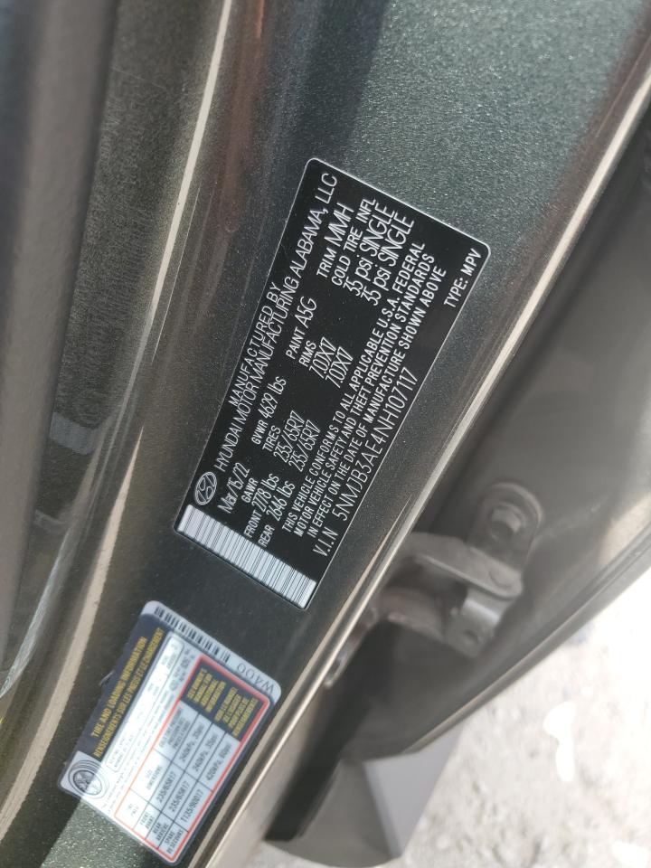 5NMJB3AE4NH107117 2022 Hyundai Tucson Sel