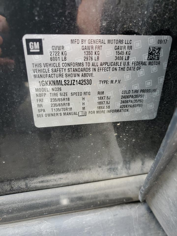 1GKKNMLS2JZ142530 2018 GMC Acadia Slt-1